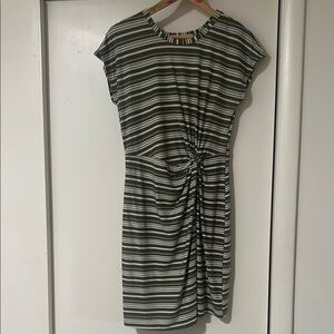 Striped Green and White Dress